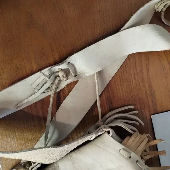 Raw Leather Fringed Crossbody - Picture 4 of 8